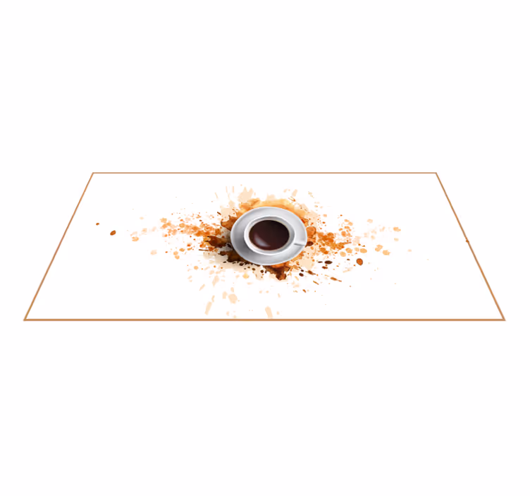 Alfombra vinilo comedor Explosión de café - TenVinilo