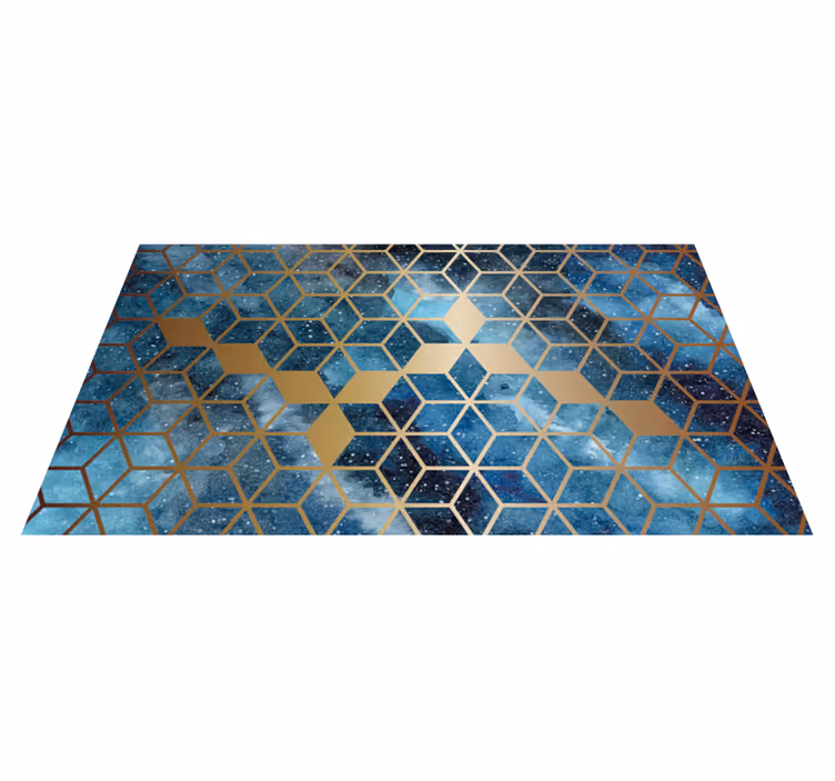 Alfombra de vinilo geométrica Galaxia moderna - TenVinilo