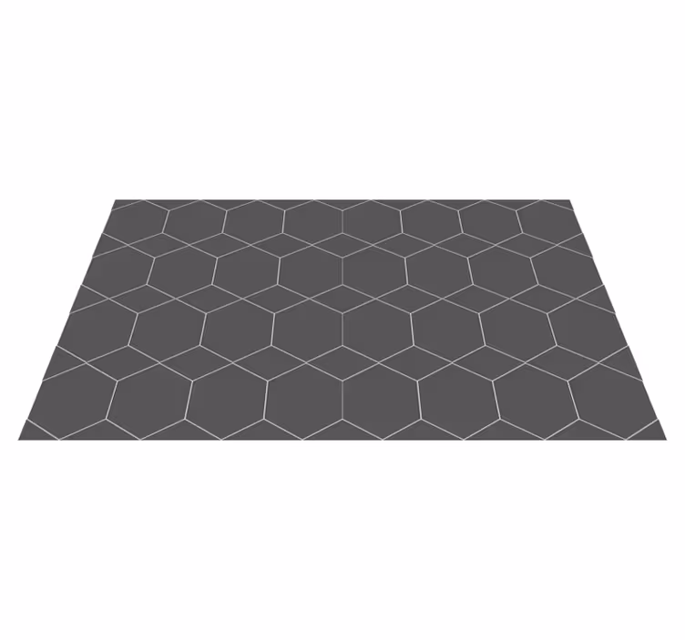 Alfombra vinílica hidráulica azulejos hexagonales - TenVinilo
