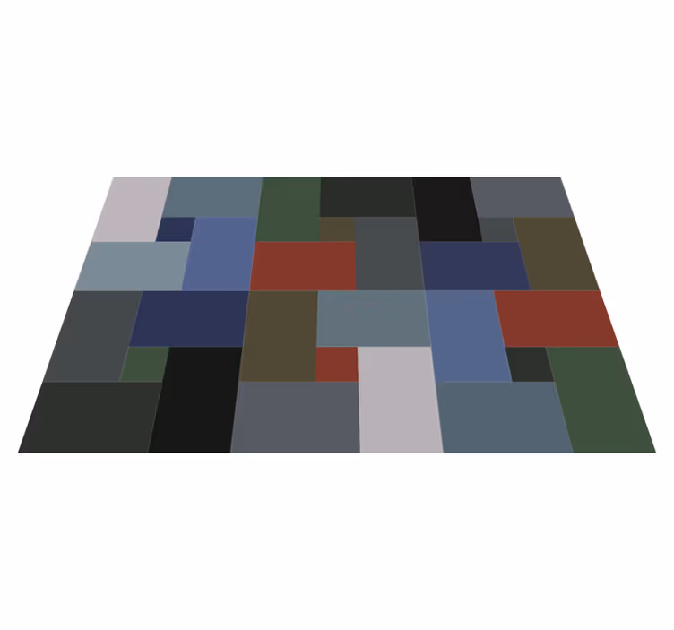 Alfombra de vinilo geométrica Azulejo moderno de color liso - TenVinilo