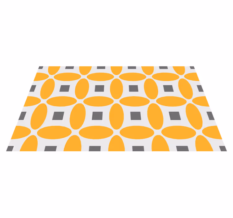 Alfombra vinílica geométrica círculos geométricos - TenVinilo