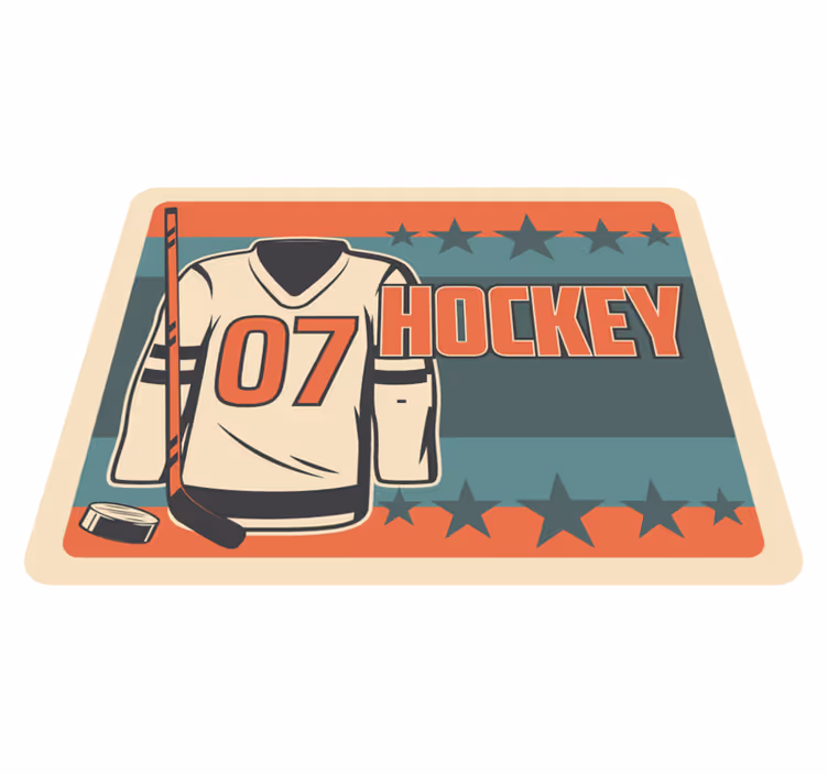 Alfombra vinílica juegos temática de hockey - TenVinilo