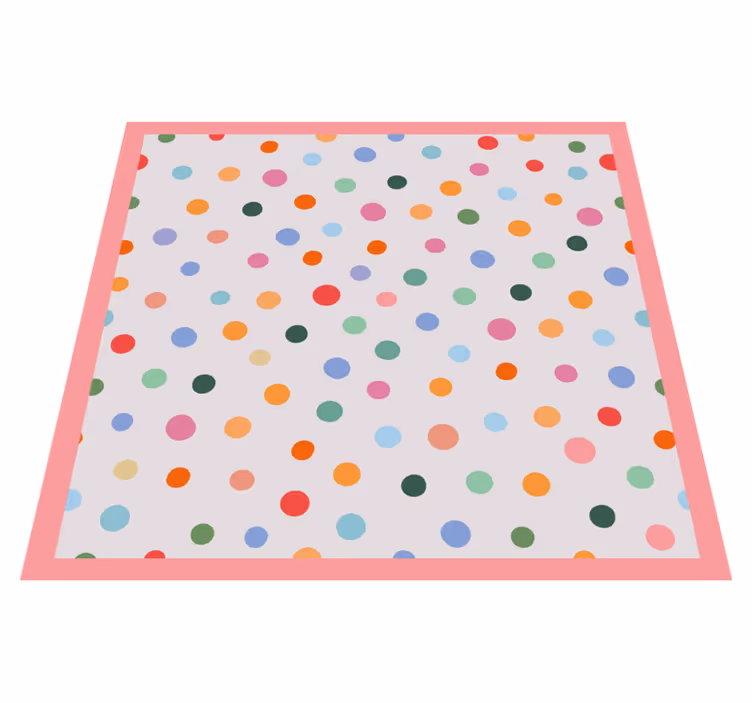 Alfombra de vinilo geométrica Lunares grises multicolor - TenVinilo