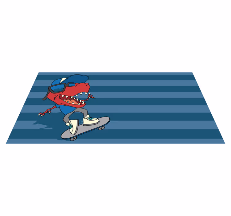 Aflombra vinílica infantil T-Rex skater - TenVinilo