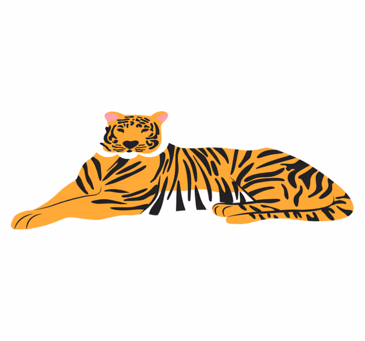 Aflombra vinílica animales obra de arte del tigre - TenVinilo