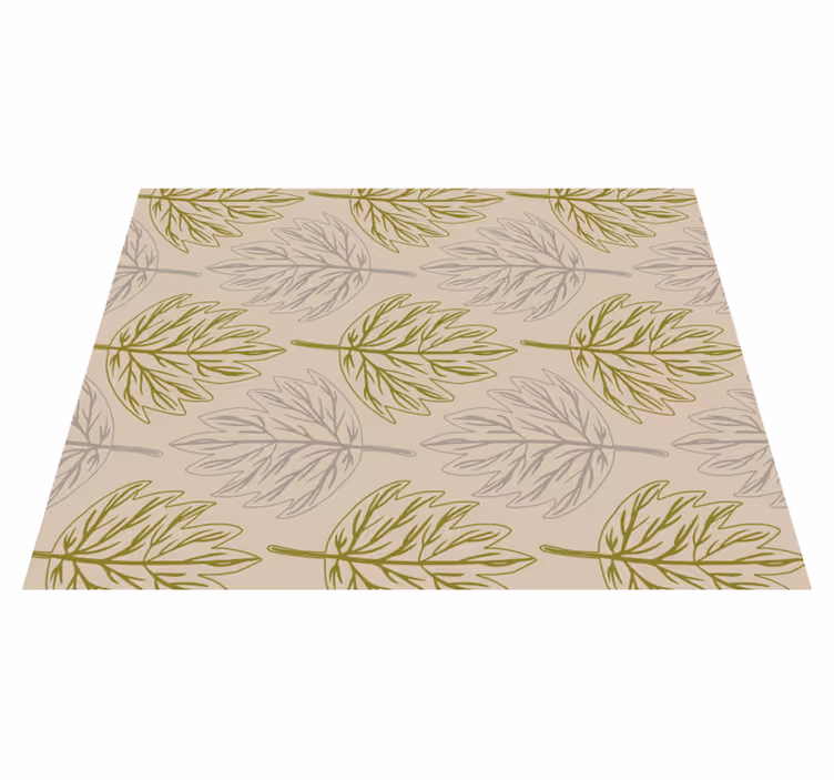 Alfombra vinílica naturaleza estilo de patrón de hojas - TenVinilo