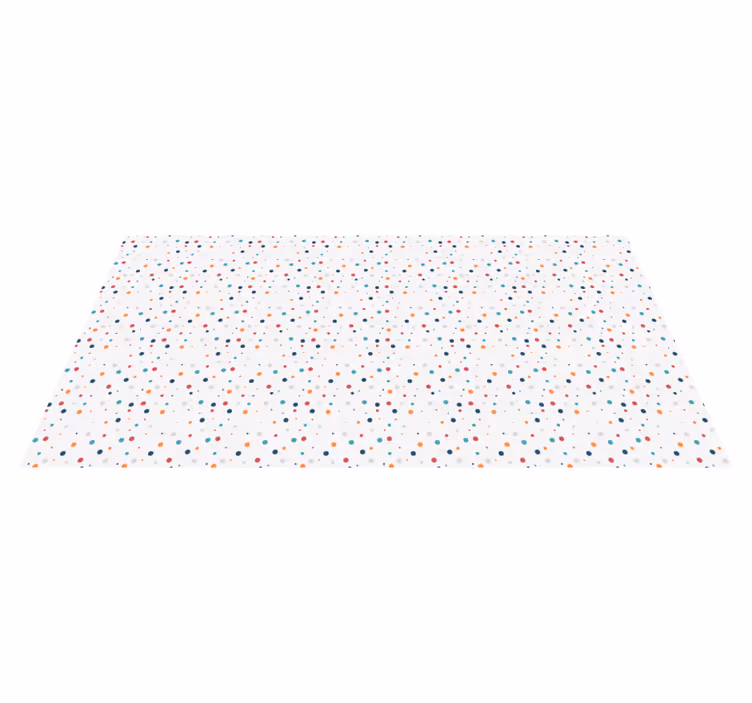 Alfombra vinílica infantil nórdica puntos de colores - TenVinilo