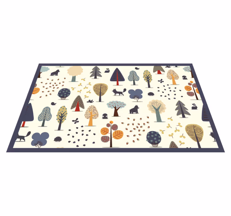 Alfombra vinílica infantil inspiración naturaleza nórdica - TenVinilo