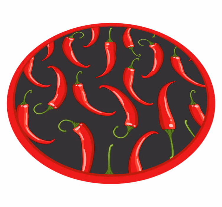 Alfombra vinílica nórdica pimientos rojos picantes - TenVinilo