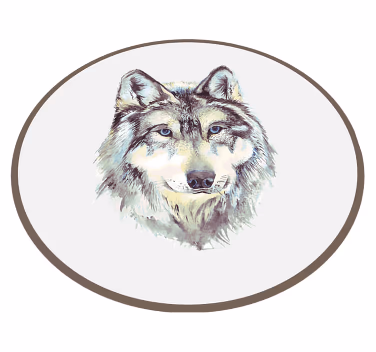 Aflombra vinílica animales ilustración de lobo - TenVinilo