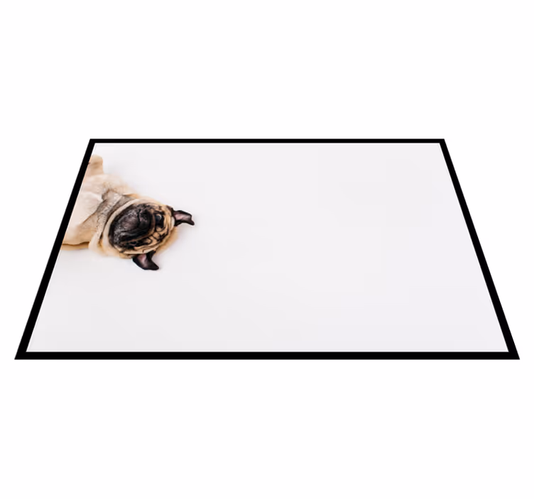 Aflombra vinílica animales diseño de retrato de pug - TenVinilo