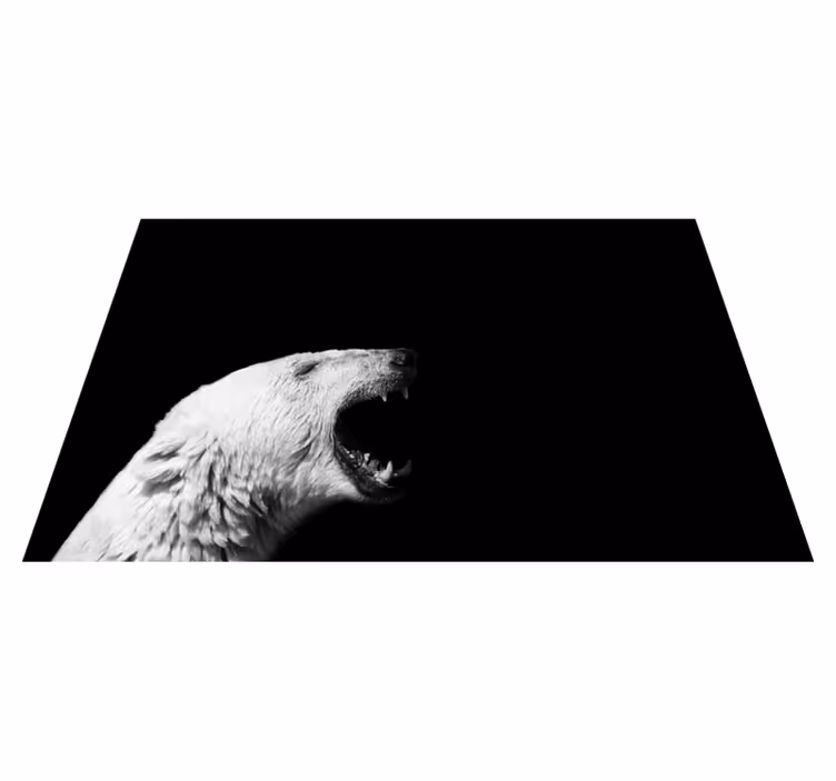 Aflombra vinílica animales perfil de oso polar - TenVinilo