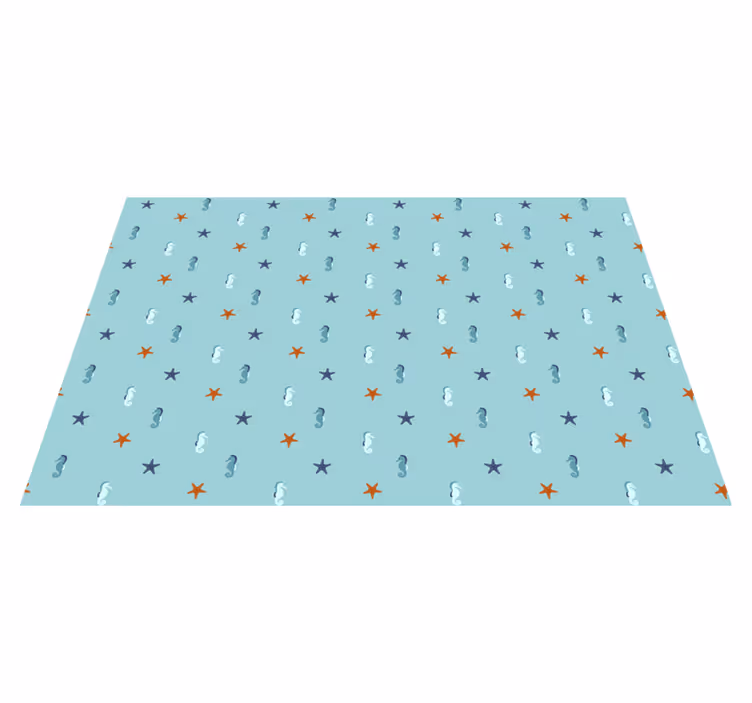 Alfombra vinílica estrellas motivo de astros azules - TenVinilo