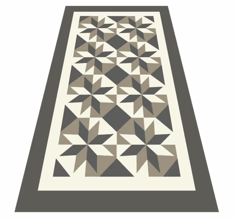 Alfombra vinílica cocina motivo de patrón de estrella - TenVinilo