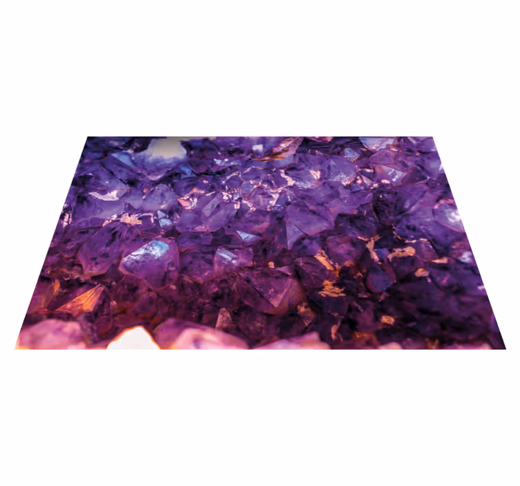 Alfombra vinílica imitación piedra cristal púrpura - TenVinilo