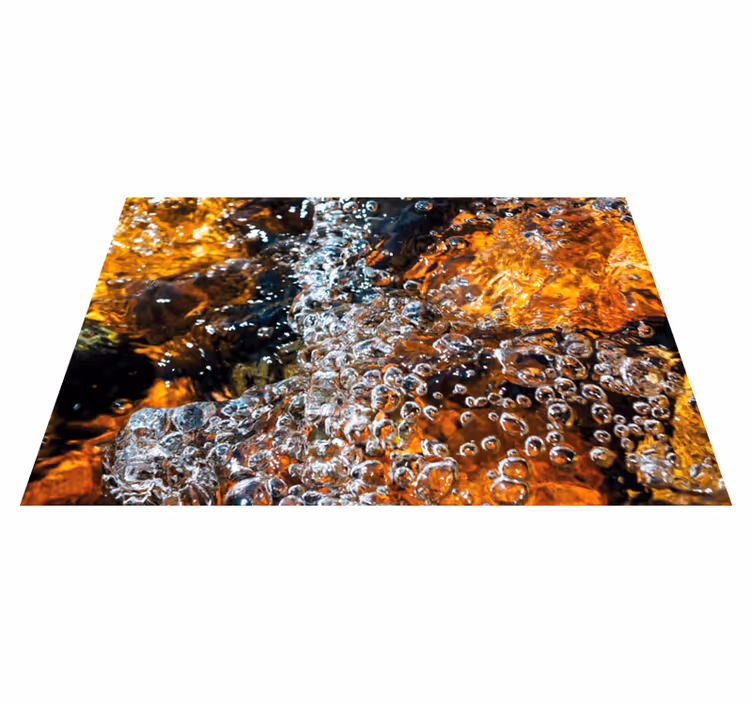 Alfombra vinílica imitación flujo de agua burbujeante - TenVinilo