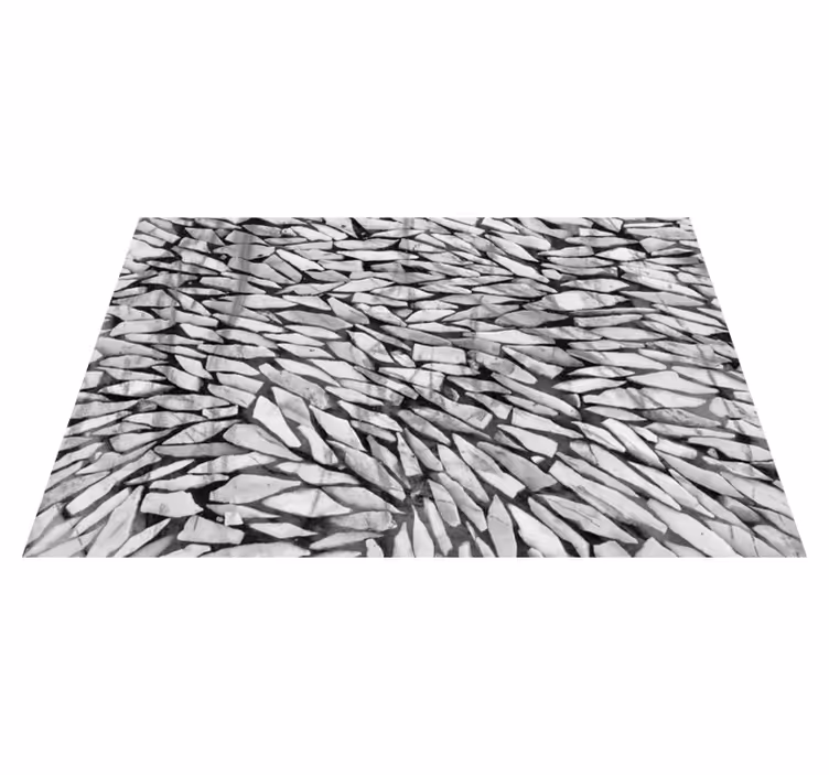 Alfombra vinílica imitación piedra patrón realista gris - TenVinilo