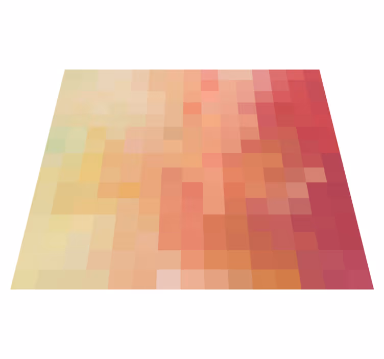 Alfombra vinílica geométrica patrón degradado rojo - TenVinilo