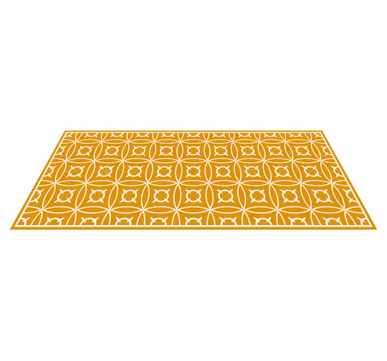 Alfombras vinílica mosaico azulejos dorados - TenVinilo