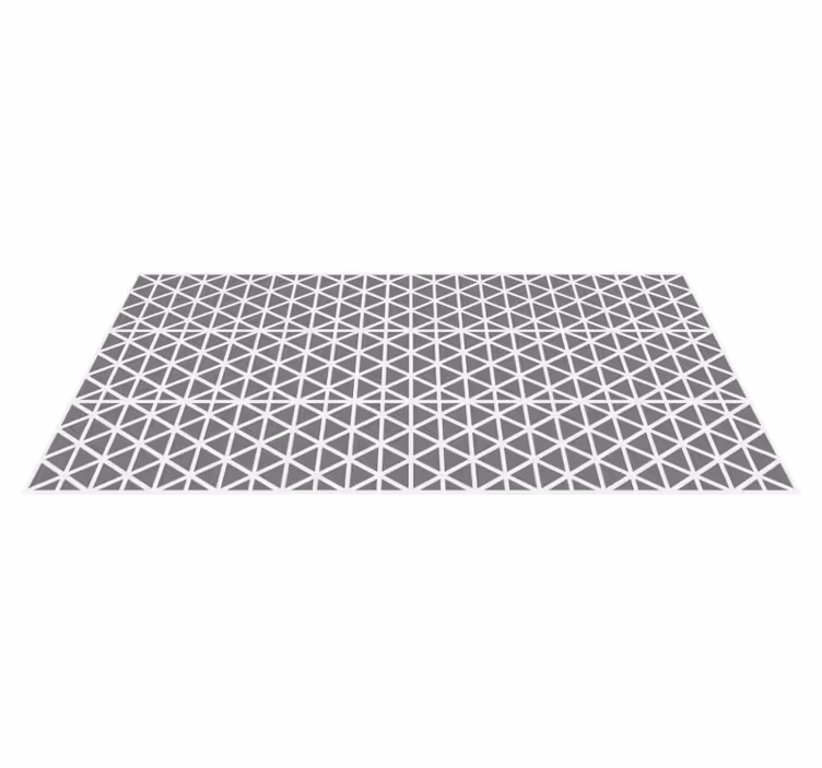 Alfombra vinílica cocina elemento gris triangular - TenVinilo