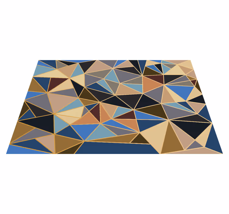 Alfombra vinílica geométrica motivo triángulo - TenVinilo
