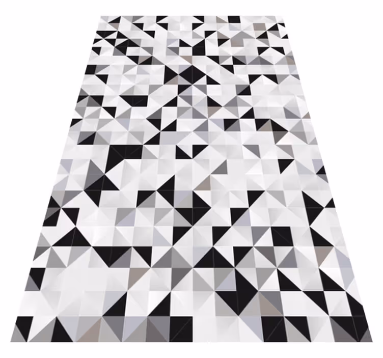 Alfombra vinílica mosaico triángulos grises - TenVinilo