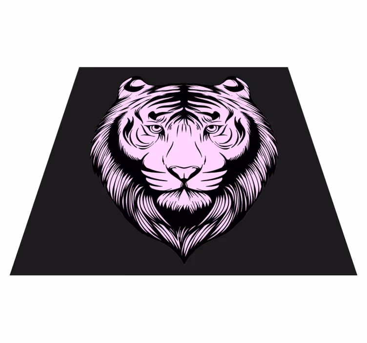 Aflombra vinílica animales feroz tigre rosa - TenVinilo