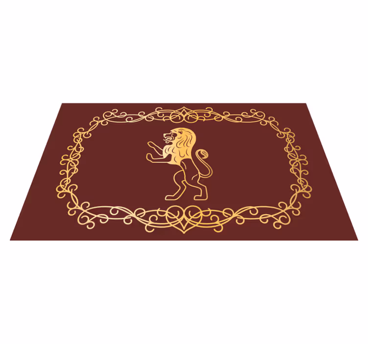 Aflombra vinílica animales diseño del emblema del león - TenVinilo