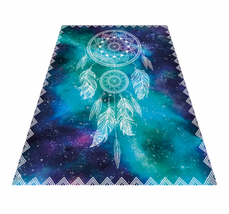 Alfombra vinílica mandala patrón de atrapasueños - TenVinilo