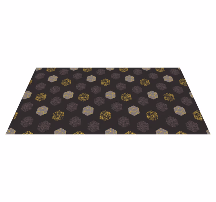 Alfombra vinílica geométrica patrón hexagonal texturizado - TenVinilo