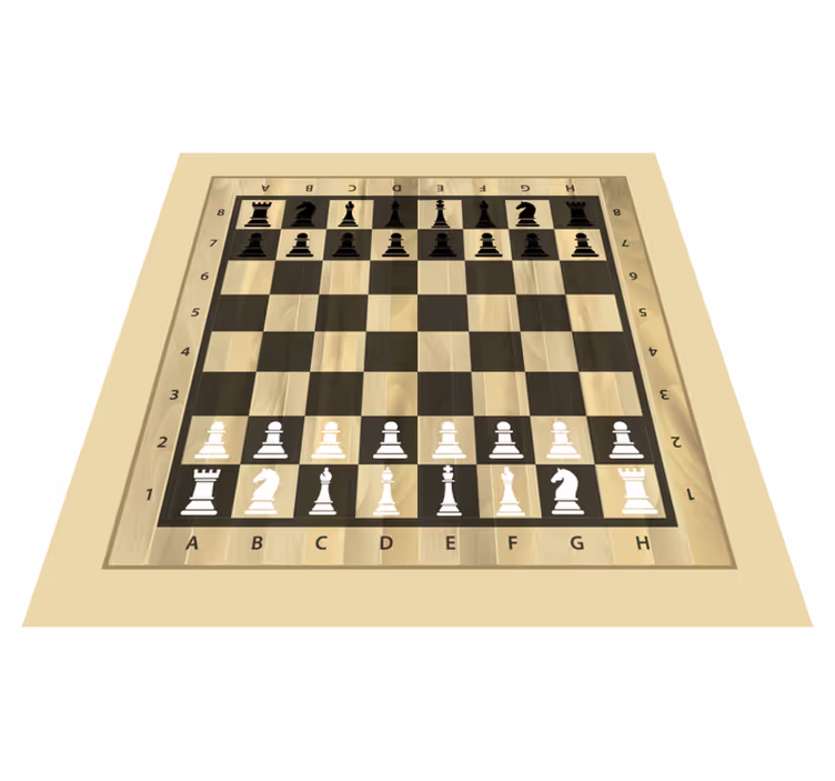 Alfombra vinílica juegos superficie de juego de ajedrez - TenVinilo
