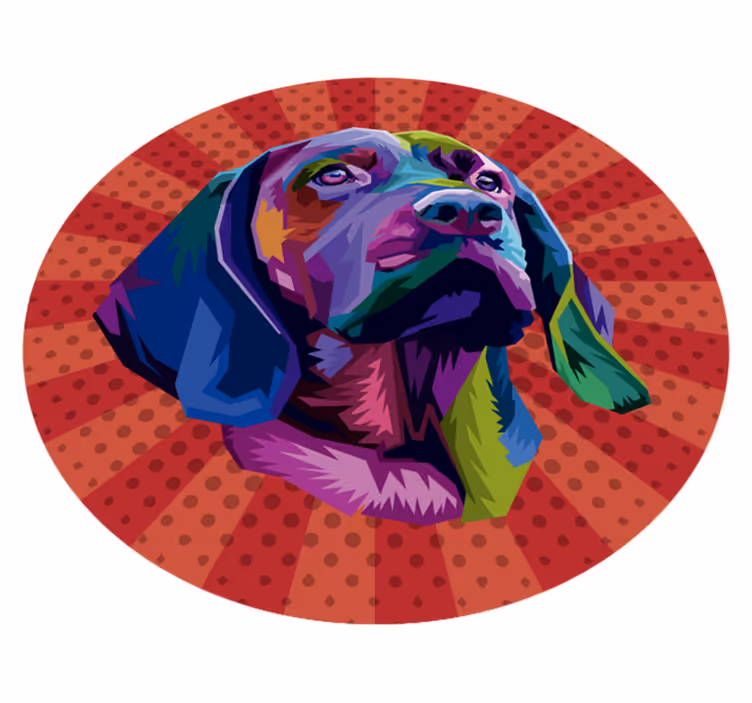 Aflombra vinílica animales Perro arte pop - TenVinilo