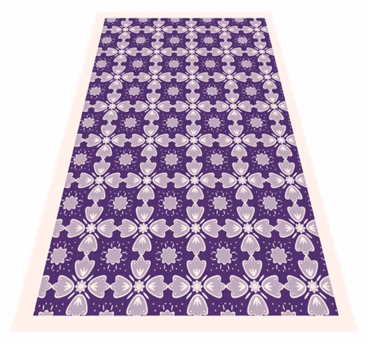Alfombra vinílica floral tonos morados - TenVinilo