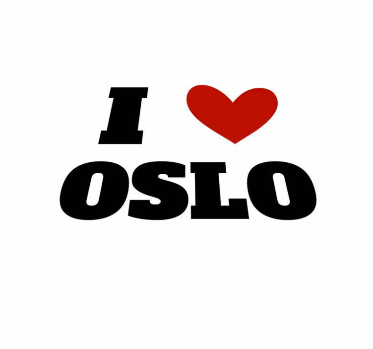 Alfombra vinílica con frase adoro oslo - TenVinilo