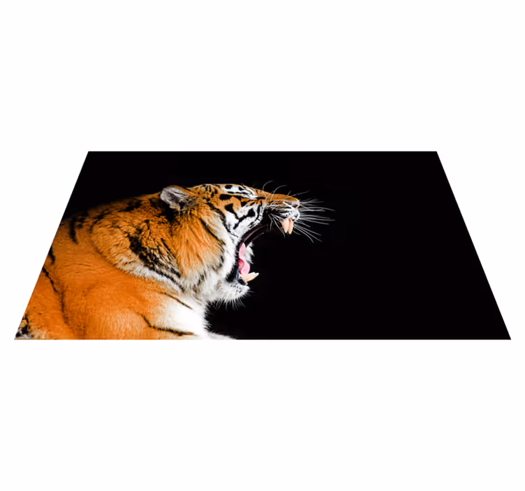 Aflombra vinílica animales Tigre enojado animal - TenVinilo