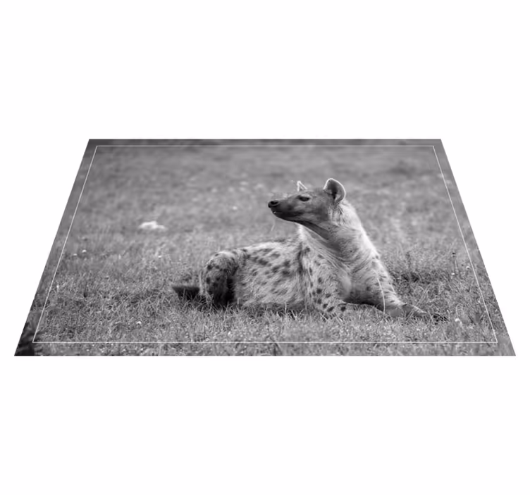 Aflombra vinílica animales elegante retrato de hiena - TenVinilo