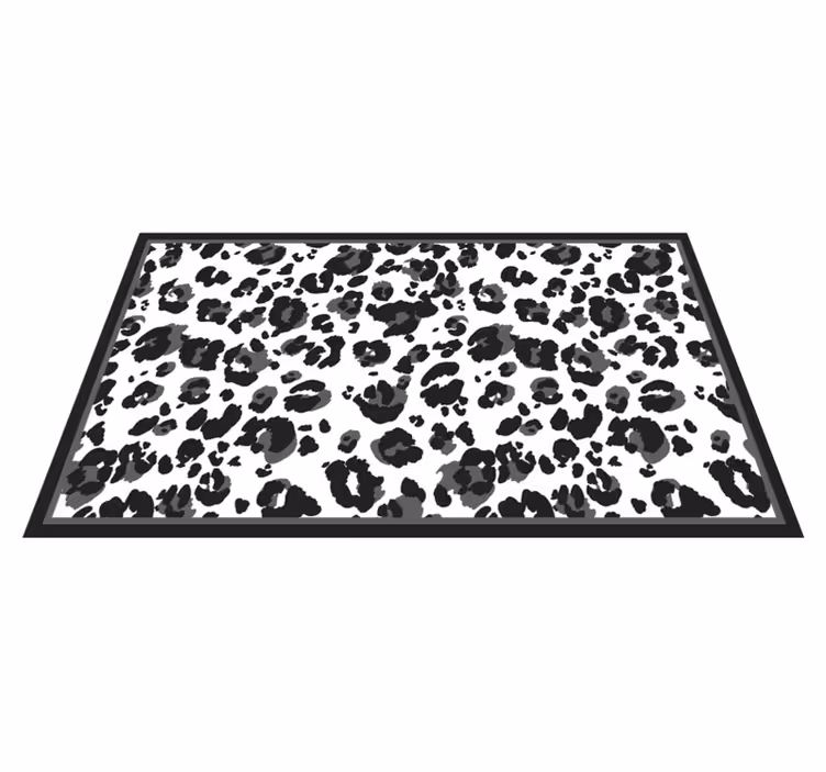 Alfombra vinílica animal print leopardo negro - TenVinilo