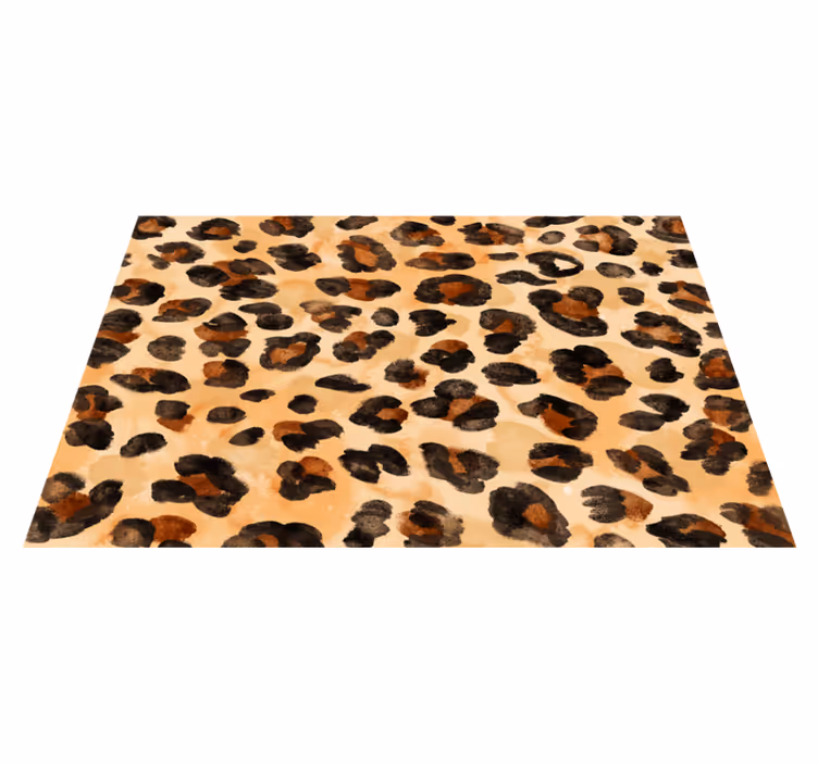 Alfombra vinílica animal print manchas de leopardo - TenVinilo