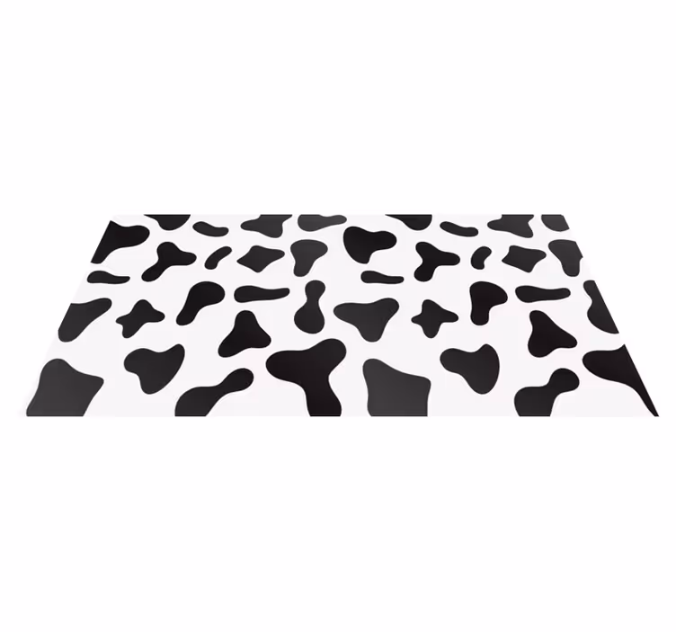Alfombra vinílica animal print de vaca clásica - TenVinilo