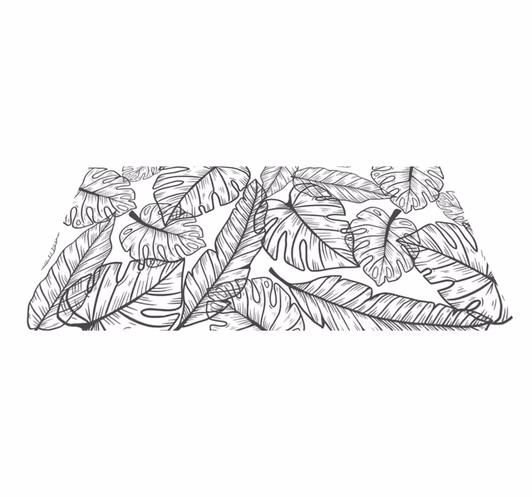 Alfombra vinílica naturaleza hojas monstera  - TenVinilo