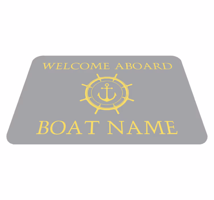 Alfombra vinílica personalizable bienvenida náutica - TenVinilo