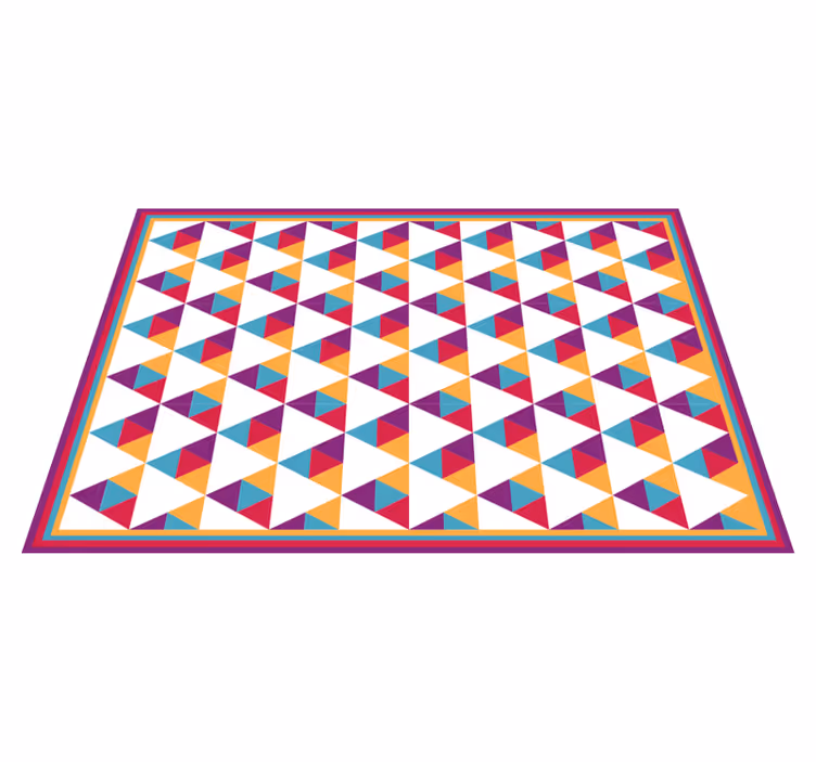 Alfombra vinílica nórdica con triángulos - TenVinilo