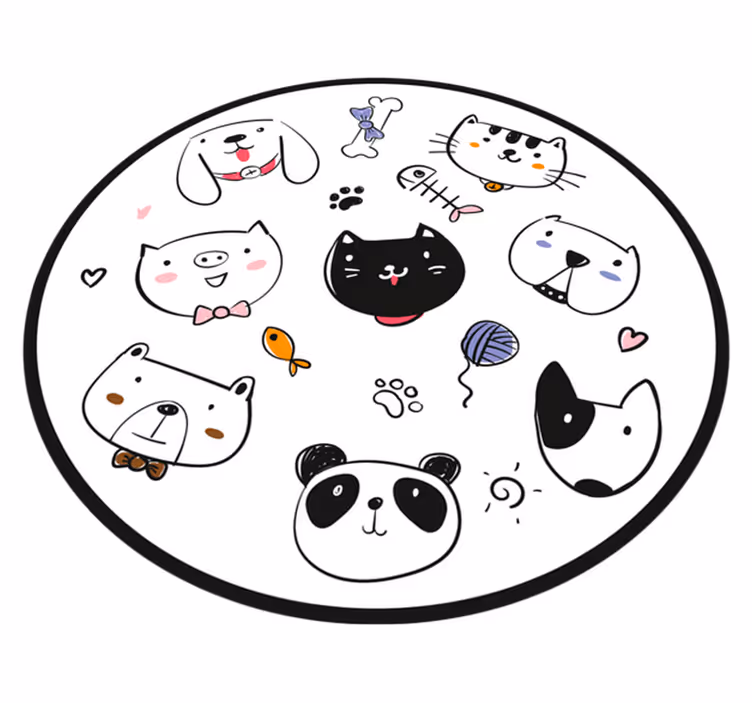 Aflombra vinílica animales Dibujos animales - TenVinilo