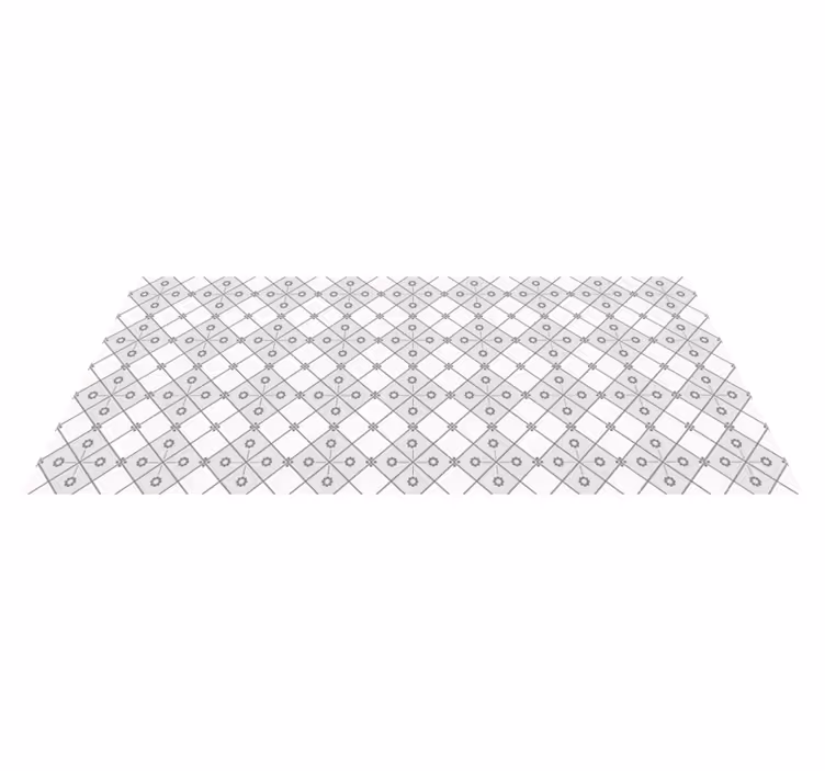 Alfombra vinílica azulejos mosaico gris - TenVinilo