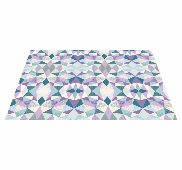 Alfombra vinílica geométrica geometría colorida - TenVinilo