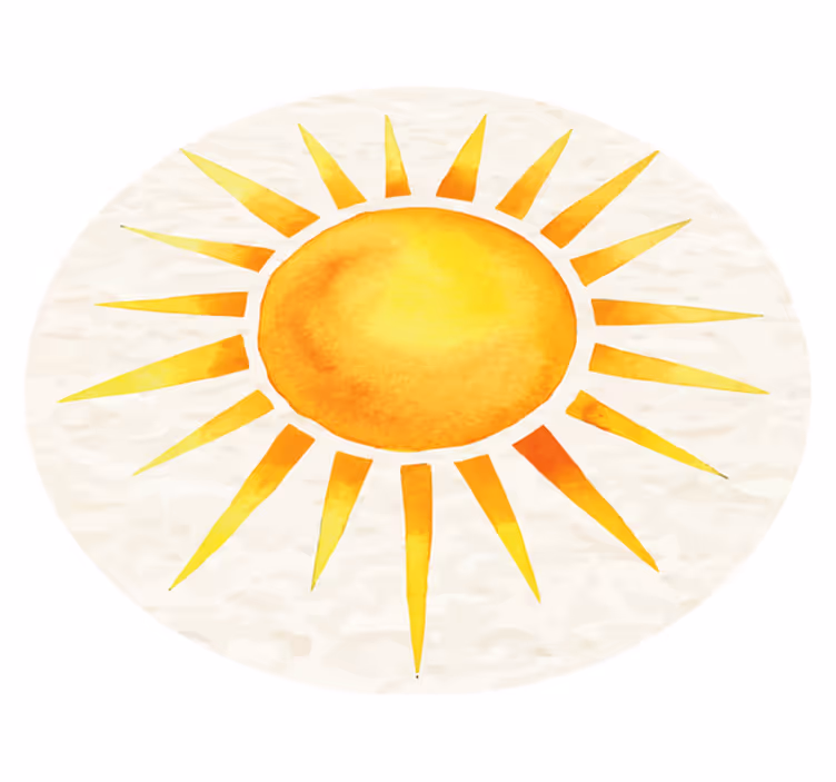 Alfombra vinílica nórdica Cocina nórdica sol caliente - TenVinilo