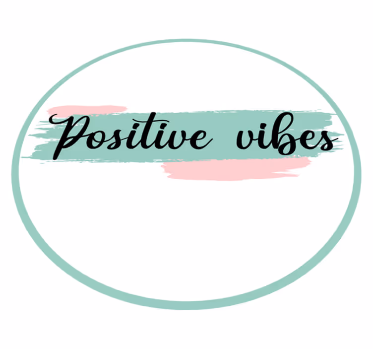 Alfombra vinílica con frase vibras positivas - TenVinilo