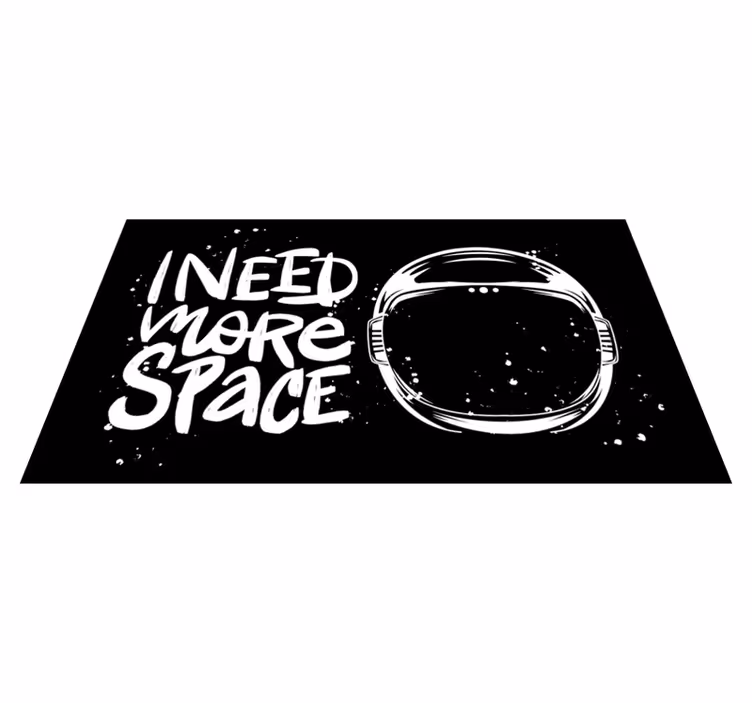 Alfombra vinílica con frase necesito espacio - TenVinilo
