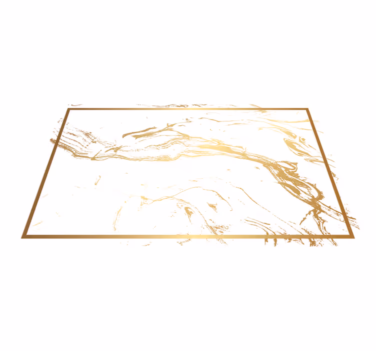 Alfombra vinílica imitación mármol patrones gris y dorado - TenVinilo