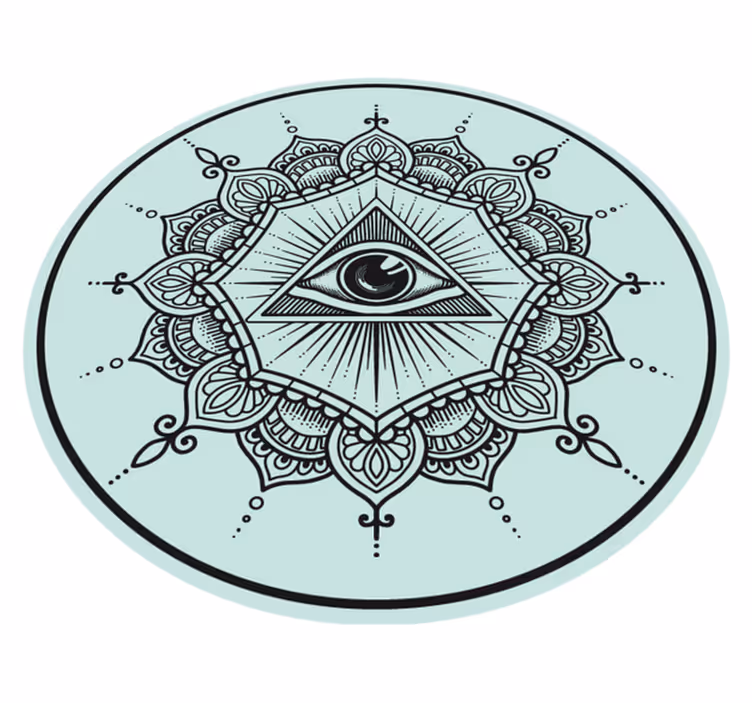 Alfombra vinílica mandala ojo que todo lo ve - TenVinilo